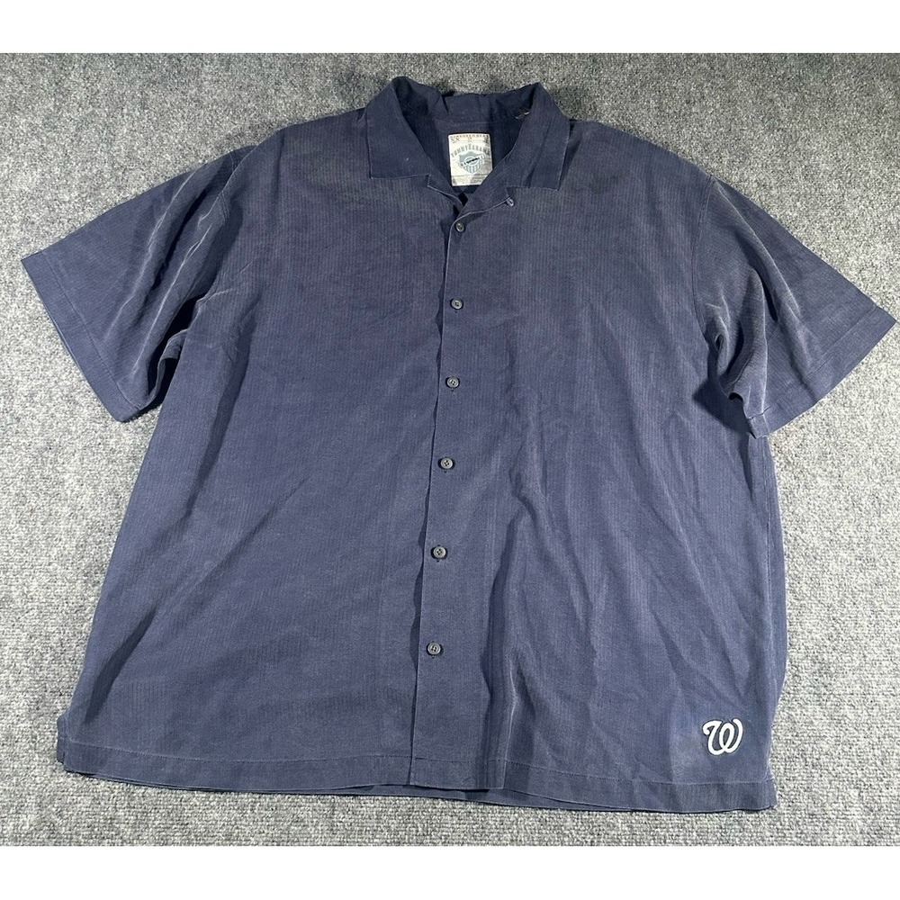 Tommy Bahama Baseball WASHINGTON NATIONALS Blue Men's Silk 3XL ? Camp Shirt